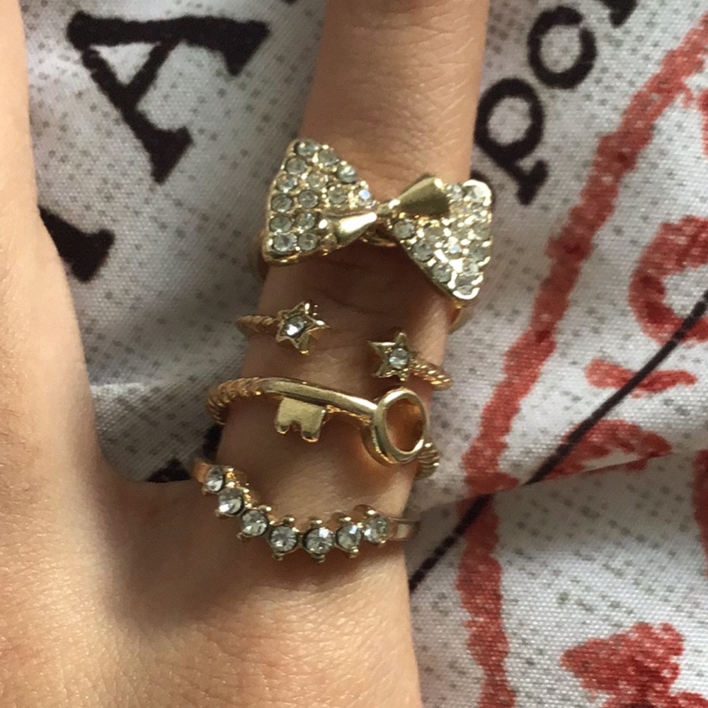 Gold ring stack - Picture 6 of 6